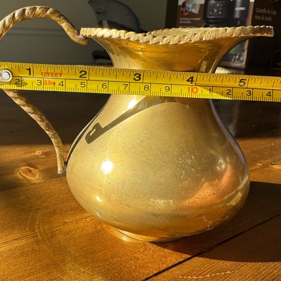 Vintage Solid Brass Decorative Pitcher - Picture 5 of 7